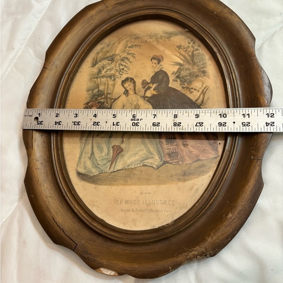 LA MODE ILLUSTREE by Leroy imp Paris framed lithograph picture - Picture 7 of 7